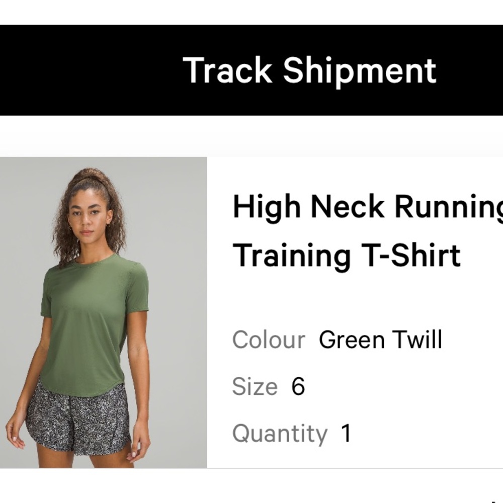 Lululemon athletica  high neck running and training T-shirt